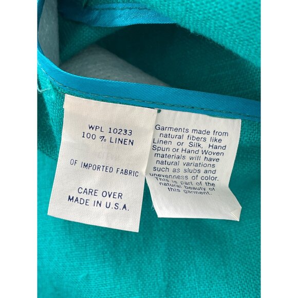 Vintage 90s Lombardi Linen Blazer Jacket Size 14 Single Button Deadstock NEW - Picture 6 of 8